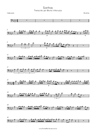 Peninha  score for Cello
