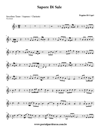 Pepino di Capri  score for Tenor Saxophone Soprano (Bb)