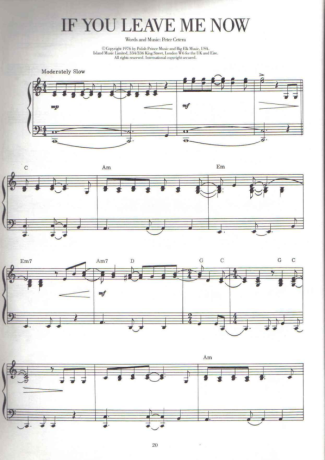 Peter Cetera  score for Piano