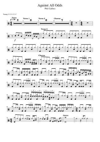 Phil Collins  score for Drums