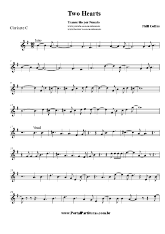 Phil Collins  score for Clarinet (C)