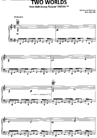 Phil Collins  score for Piano