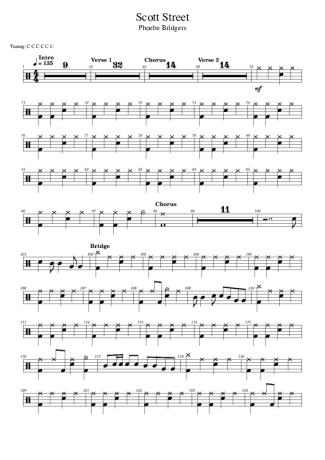 Phoebe Bridgers  score for Drums