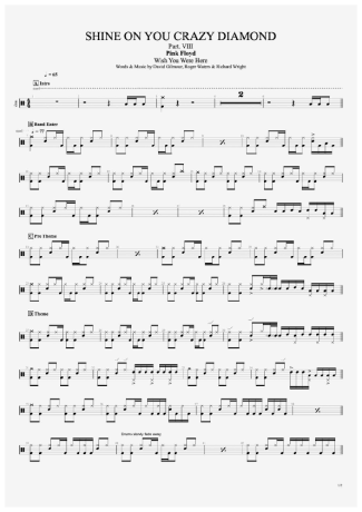 Pink Floyd  score for Drums