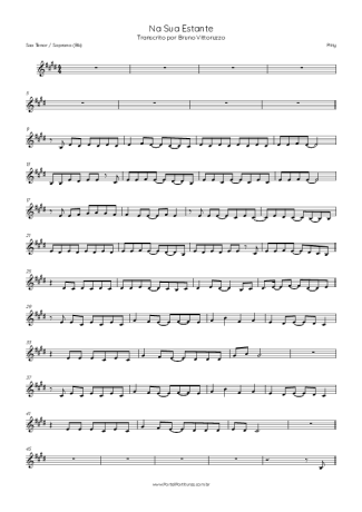 Pitty Na Sua Estante score for Tenor Saxophone Soprano (Bb)
