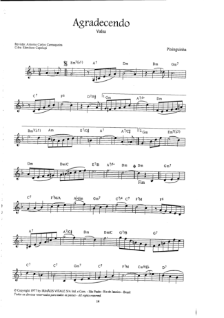 Pixinguinha Agradecendo score for Clarinet (C)