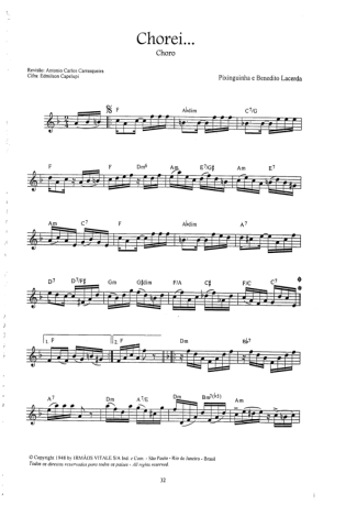 Pixinguinha Chorei... score for Violin