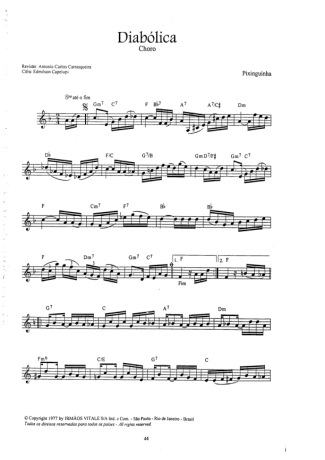 Pixinguinha Diabólica score for Flute