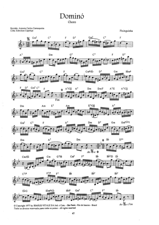 Fagner - Canteiros - Sheet Music For Flute