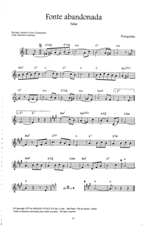 Pixinguinha Fonte Abandonada score for Clarinet (C)