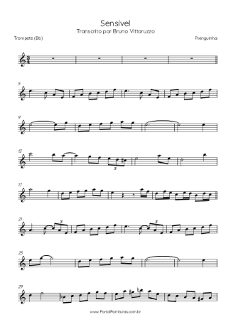 Pixinguinha Sensível score for Trumpet