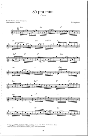 Pixinguinha Só Pra Mim score for Violin