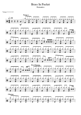 Pretenders  score for Drums