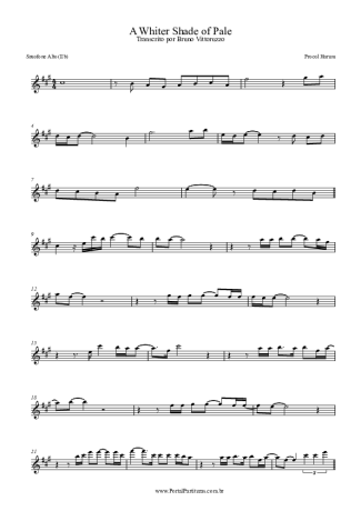 Procol Harum  score for Alto Saxophone