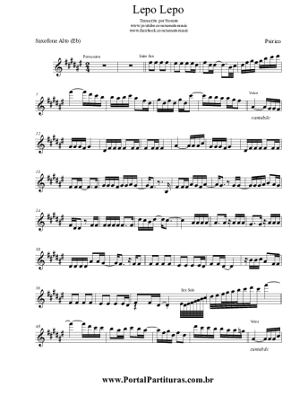 Psirico Lepo, Lepo score for Alto Saxophone