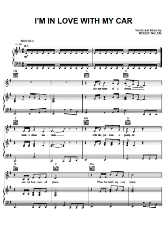 Queen  score for Piano