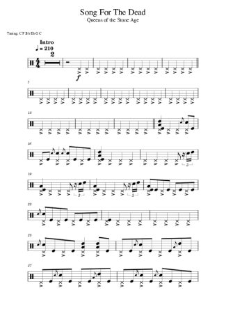 Score for Drums