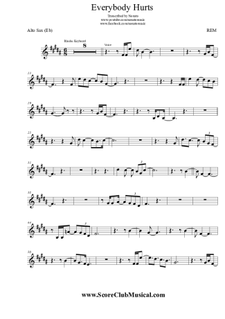 R.E.M.  score for Alto Saxophone
