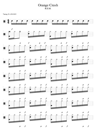 R.E.M.  score for Drums