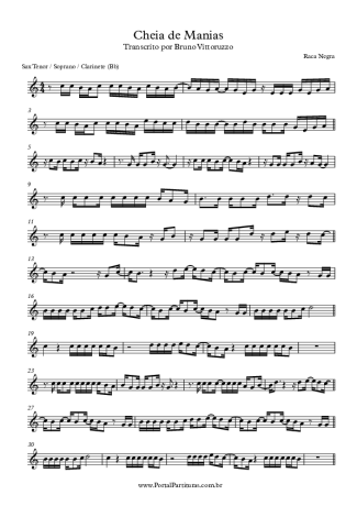 Raça Negra  score for Tenor Saxophone Soprano (Bb)