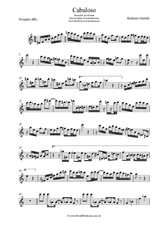Radamés Gnattali Cabuloso score for Trumpet