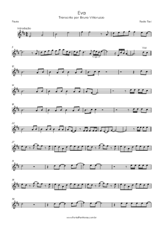 Radio Taxi  score for Flute