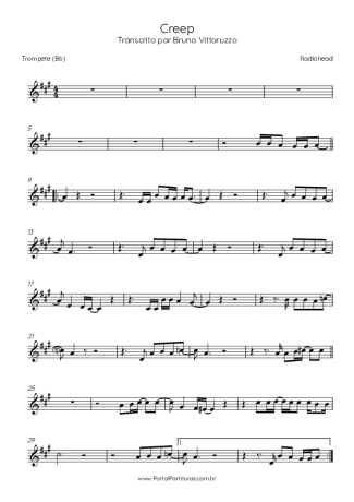 Radiohead Creep score for Trumpet