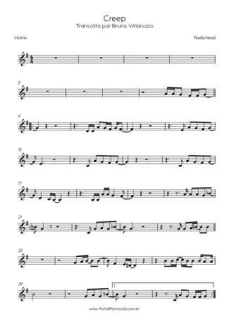 Radiohead  score for Violin
