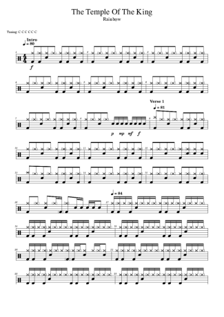 Rainbow  score for Drums