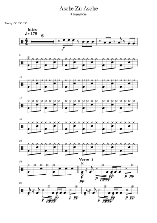 Rammstein  score for Drums