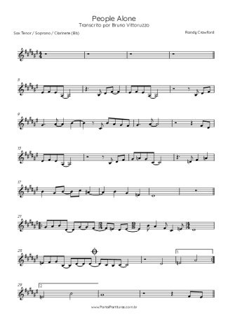 Randy Crawford  score for Tenor Saxophone Soprano (Bb)
