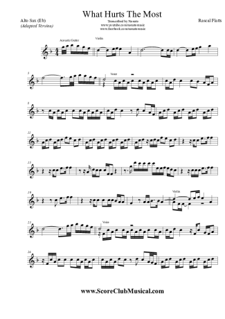 Rascal Flatts  score for Alto Saxophone