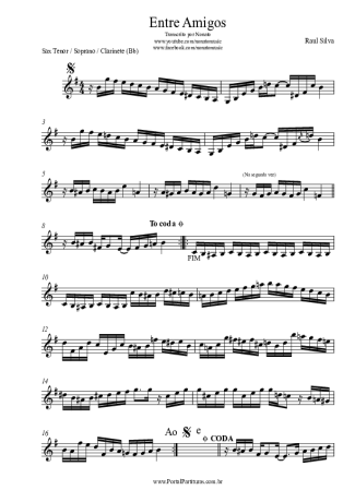 Raul Silva  score for Tenor Saxophone Soprano (Bb)