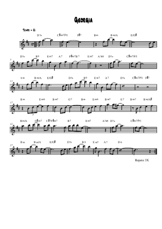 Ray Charles Georgia On My Mind score for Alto Saxophone