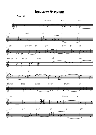 Ray Charles Stella by Starlight score for Tenor Saxophone Soprano (Bb)