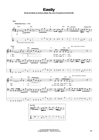 Red Hot Chili Peppers  score for Bass