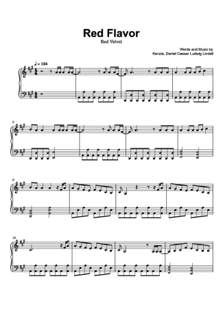 Red Velvet  score for Piano