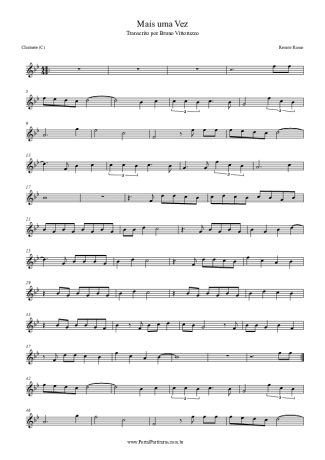 Renato Russo Mais Uma Vez score for Clarinet (C)