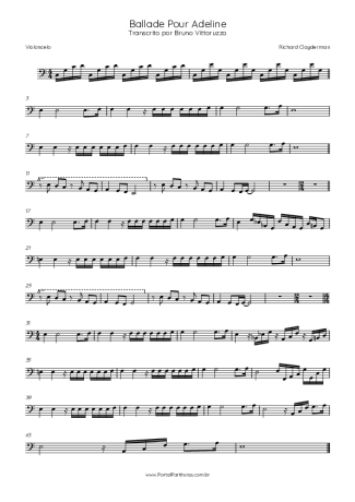 Richard Clayderman  score for Cello
