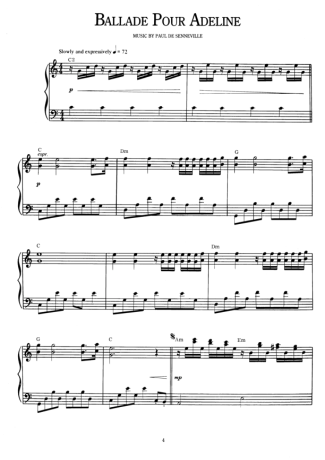 ballade pour adeline piano pdf