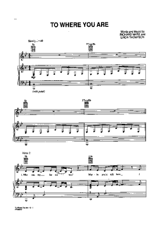 Richard Marx  score for Piano