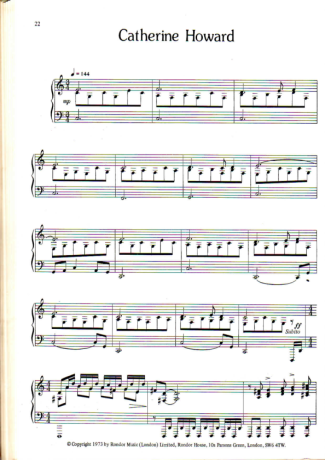 Rick Wakeman  score for Piano