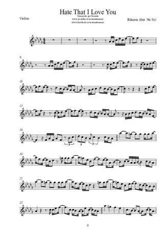 Rihanna  score for Violin