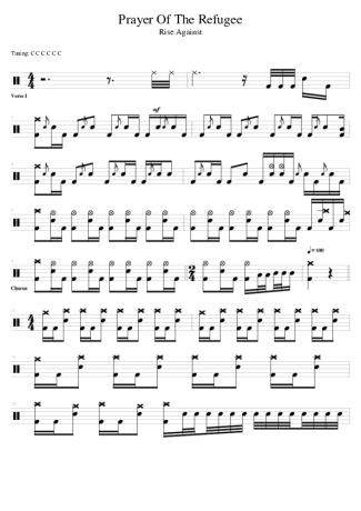 Rise Against  score for Drums