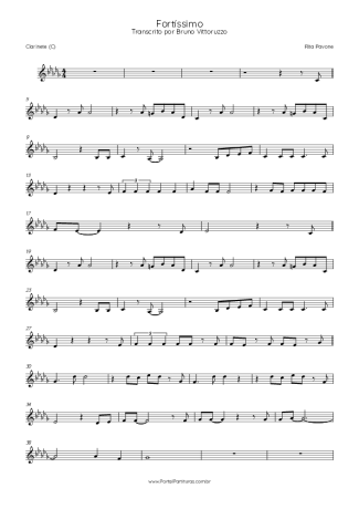 Rita Pavone  score for Clarinet (C)