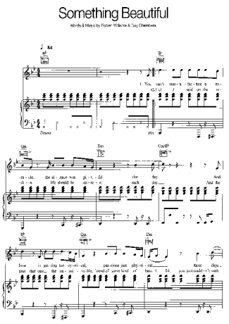 Robbie Williams Something Beautiful score for Piano