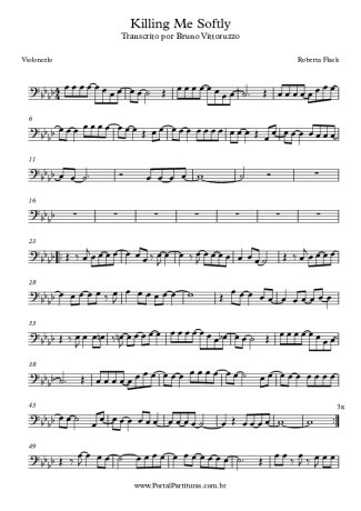 Roberta Flack  score for Cello
