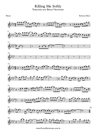 Roberta Flack Killing Me Softly score for Flute