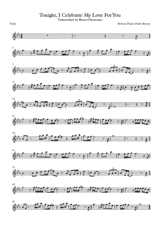 Roberta Flack and Peabo Bryson  score for Violin