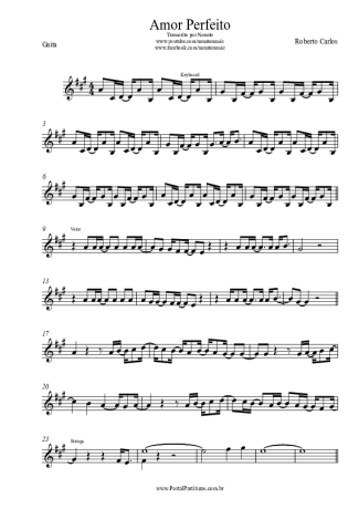 Roberto Carlos Amor Perfeito score for Harmonica